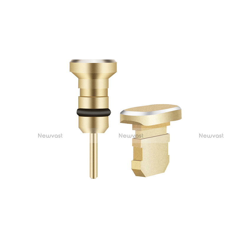 Anti Dust Cap Lightning Jack Plug Cover Protector Plugy Stopper Universal J01 for Apple iPad Air 10.9 (2020) Gold
