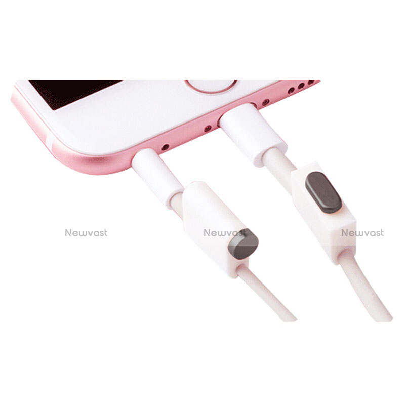Anti Dust Cap Lightning Jack Plug Cover Protector Plugy Stopper Universal J02 for Apple iPad Air 10.9 (2020) Black