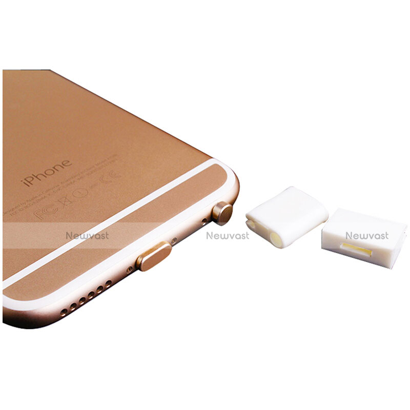 Anti Dust Cap Lightning Jack Plug Cover Protector Plugy Stopper Universal J02 for Apple iPad Air 10.9 (2020) Gold