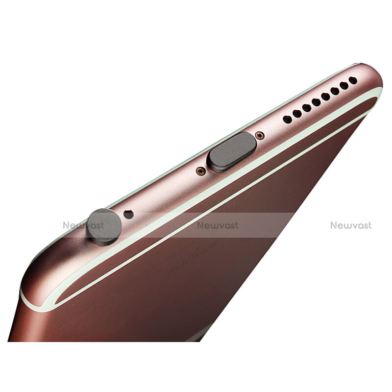 Anti Dust Cap Lightning Jack Plug Cover Protector Plugy Stopper Universal J02 for Apple iPhone SE3 2022 Black