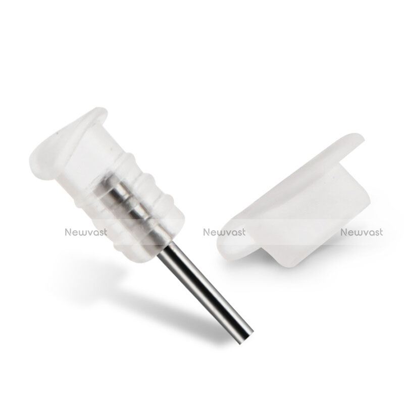 Anti Dust Cap Lightning Jack Plug Cover Protector Plugy Stopper Universal J03 for Apple iPad Pro 11 (2018) White
