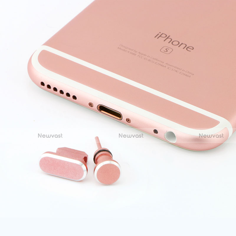 Anti Dust Cap Lightning Jack Plug Cover Protector Plugy Stopper Universal J04 for Apple iPhone Xs Max Rose Gold