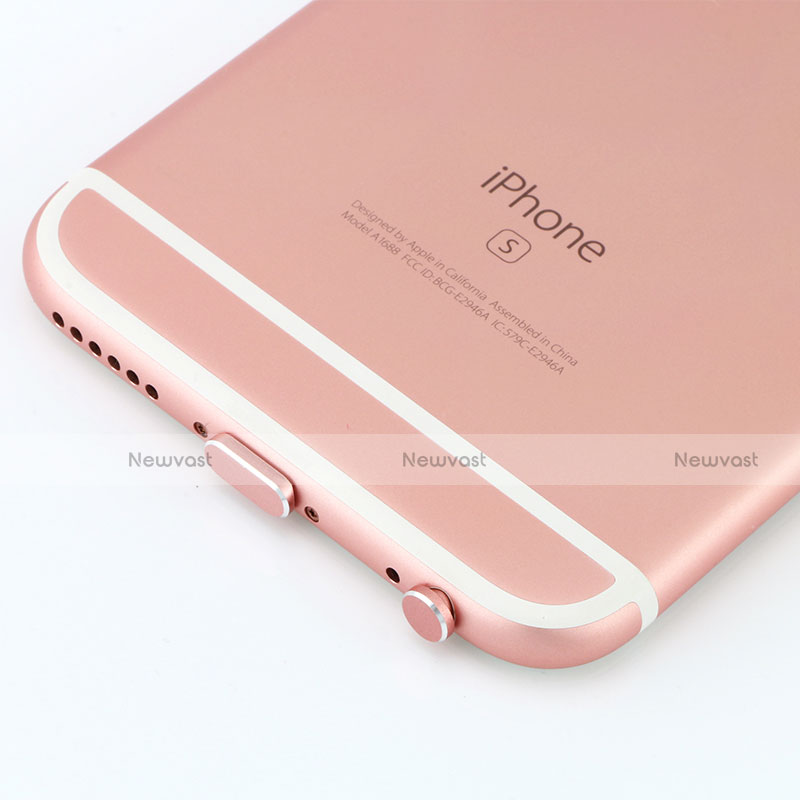 Anti Dust Cap Lightning Jack Plug Cover Protector Plugy Stopper Universal J04 for Apple iPhone Xs Max Rose Gold