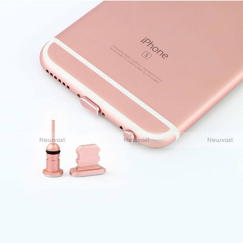 Anti Dust Cap Lightning Jack Plug Cover Protector Plugy Stopper Universal J04 for Apple iPhone Xs Max Rose Gold