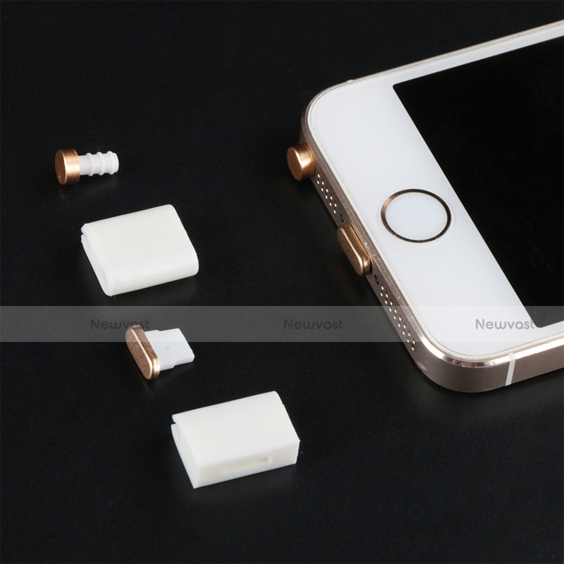 Anti Dust Cap Lightning Jack Plug Cover Protector Plugy Stopper Universal J05 for Apple iPad 10.2 (2020) Gold