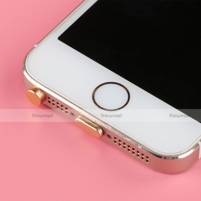 Anti Dust Cap Lightning Jack Plug Cover Protector Plugy Stopper Universal J05 for Apple iPad 4 Gold