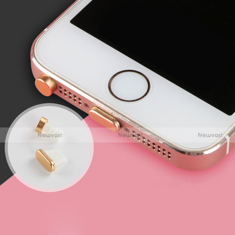 Anti Dust Cap Lightning Jack Plug Cover Protector Plugy Stopper Universal J05 for Apple iPad Air 10.9 (2020) Rose Gold