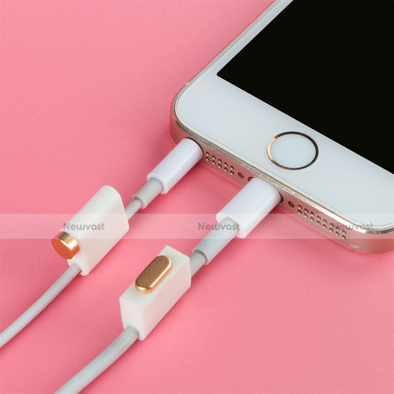 Anti Dust Cap Lightning Jack Plug Cover Protector Plugy Stopper Universal J05 for Apple iPhone 5 Gold