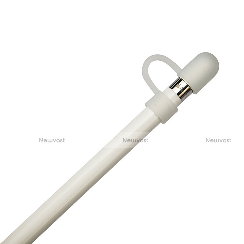 Cap Holder Cover Clip With Lightning Cable Adapter Tether Kits Anti-Lost P01 for Apple Pencil White