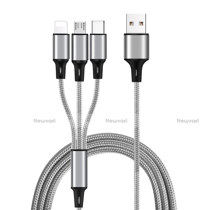 Charger Lightning USB Data Cable Charging Cord and Android Micro USB Type-C ML08