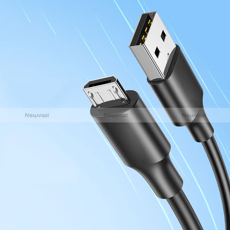 Charger Micro USB Data Cable Charging Cord Android Universal 2A H03 Black