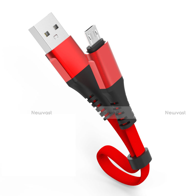 Charger Micro USB Data Cable Charging Cord Android Universal 30cm S03 Red