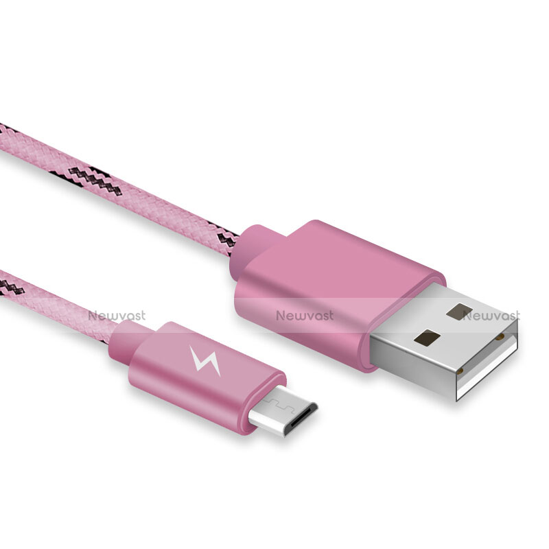 Charger Micro USB Data Cable Charging Cord Android Universal A03 Rose Gold