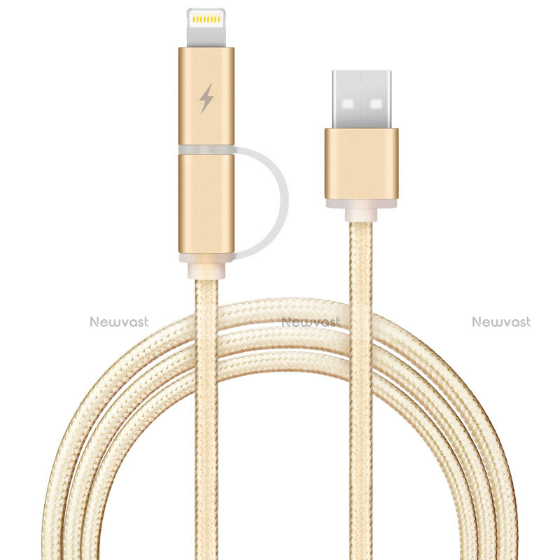 Charger Micro USB Data Cable Charging Cord Android Universal A04 Gold