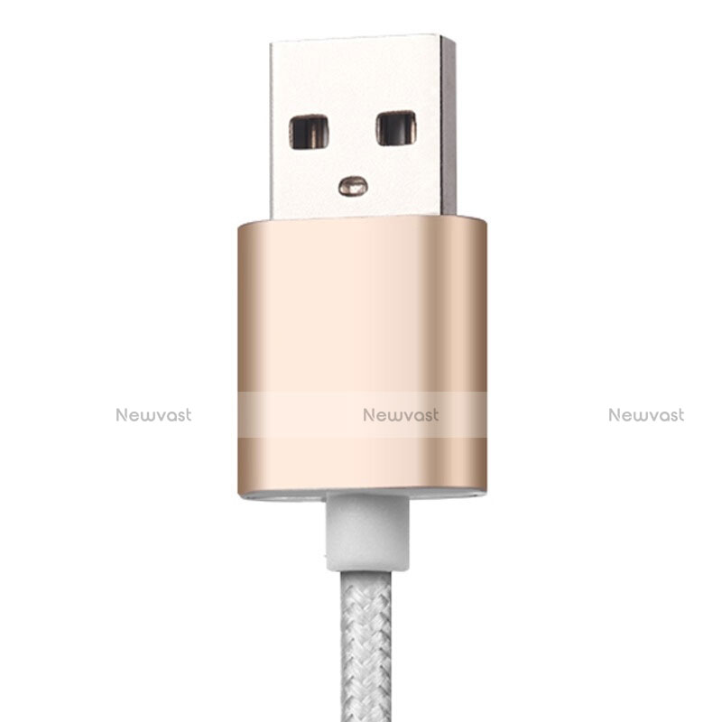 Charger Micro USB Data Cable Charging Cord Android Universal A08 Gold