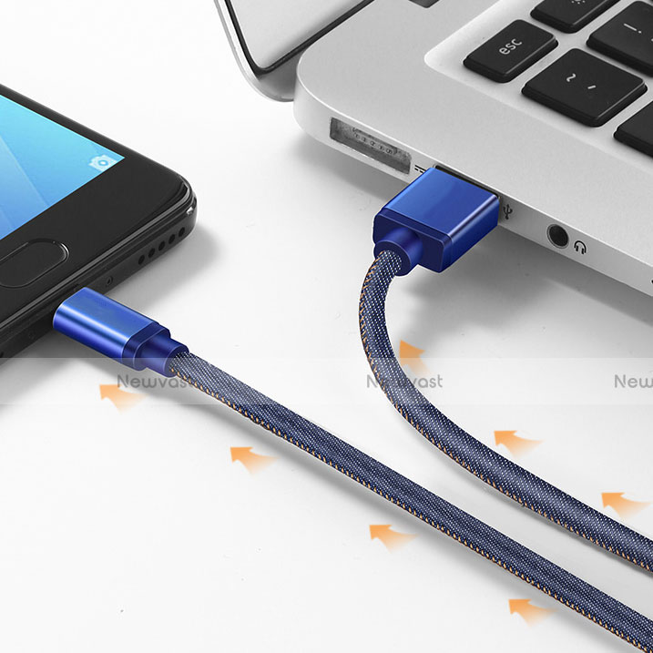 Charger Micro USB Data Cable Charging Cord Android Universal A11 Blue