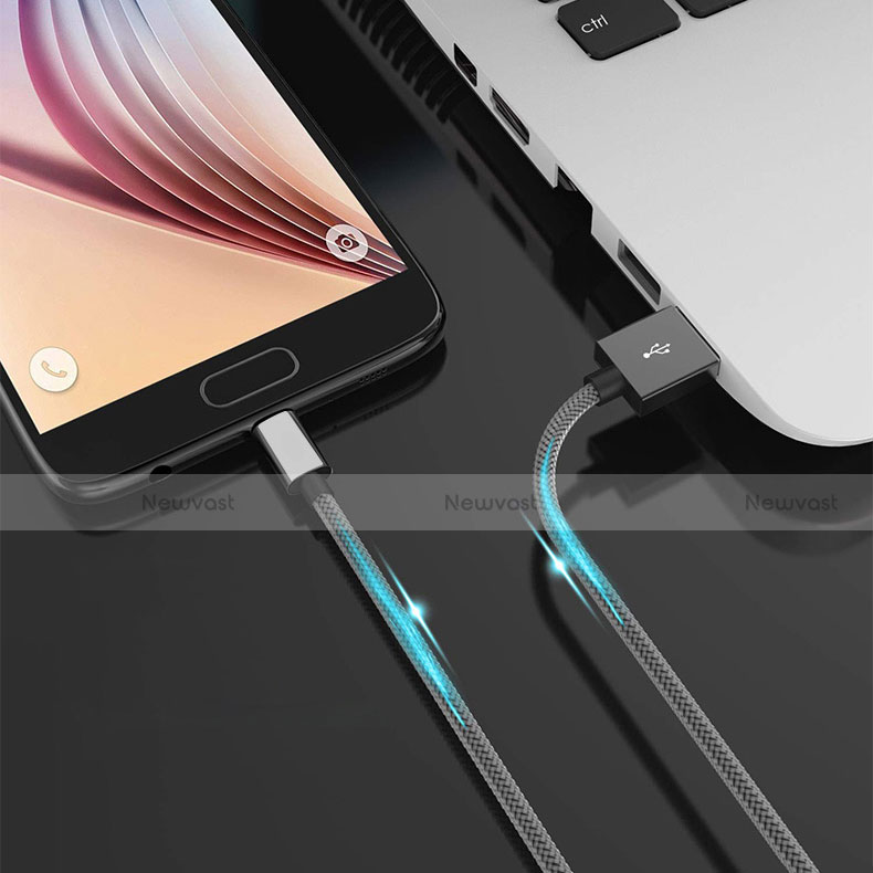 Charger Micro USB Data Cable Charging Cord Android Universal A19 Gray