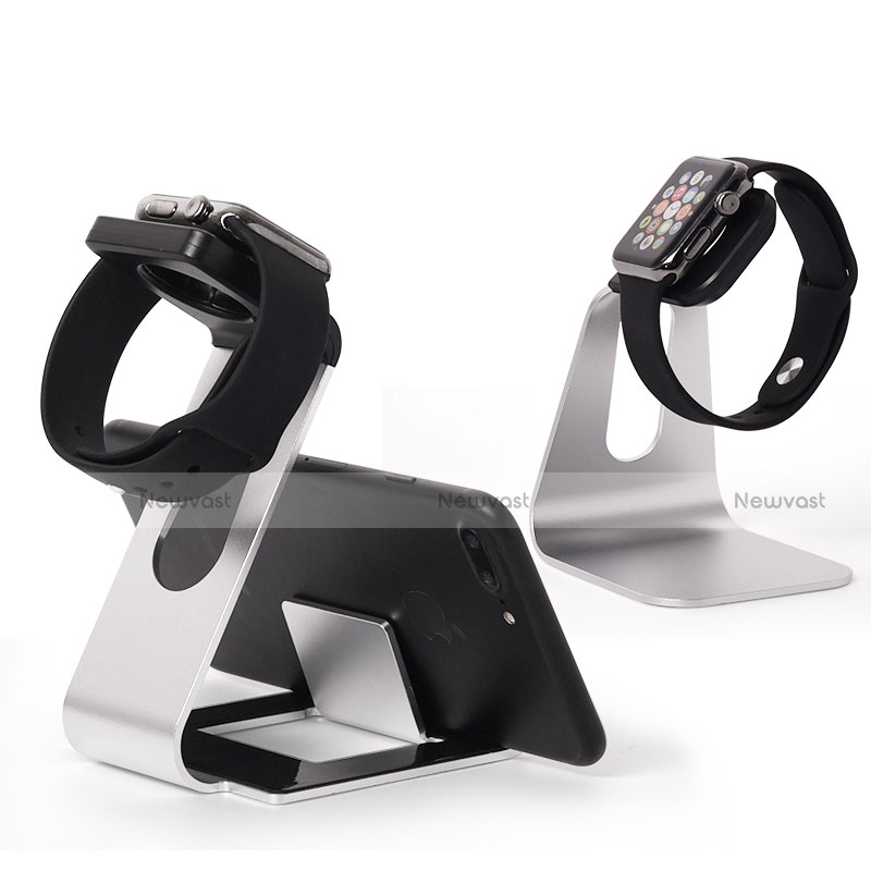 Charger Stand Holder Charging Docking Station C02 for Apple iWatch 5 44mm Silver