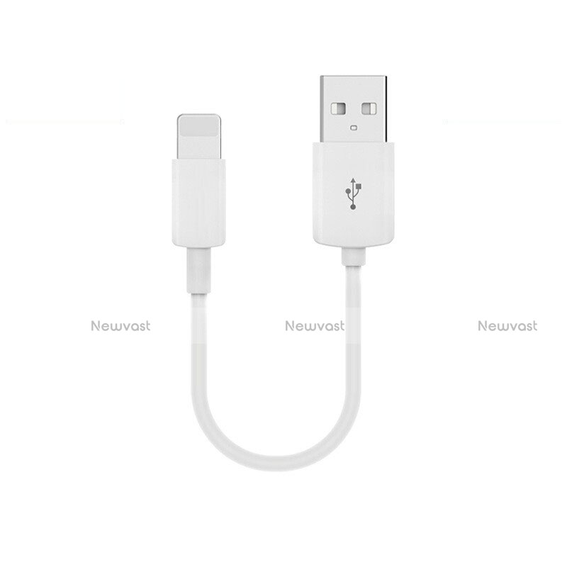 Charger USB Data Cable Charging Cord 20cm S02 for Apple iPad 10.2 (2020) White