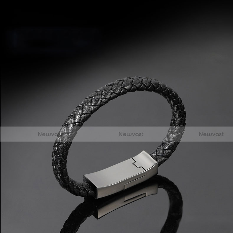Charger USB Data Cable Charging Cord 20cm S02 for Apple iPad 2 Black