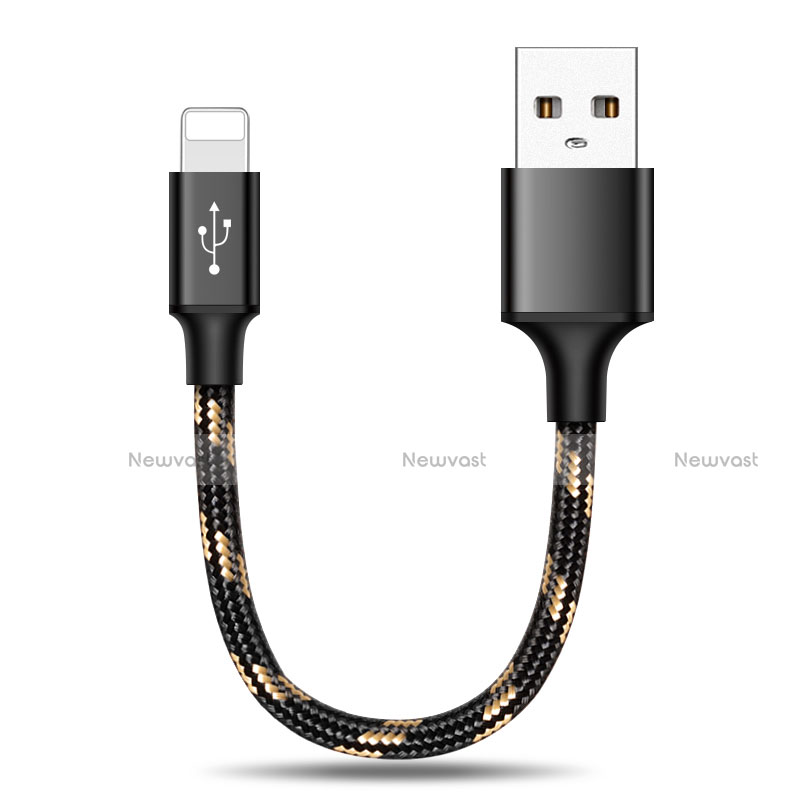 Charger USB Data Cable Charging Cord 25cm S03 for Apple iPad 2 Black