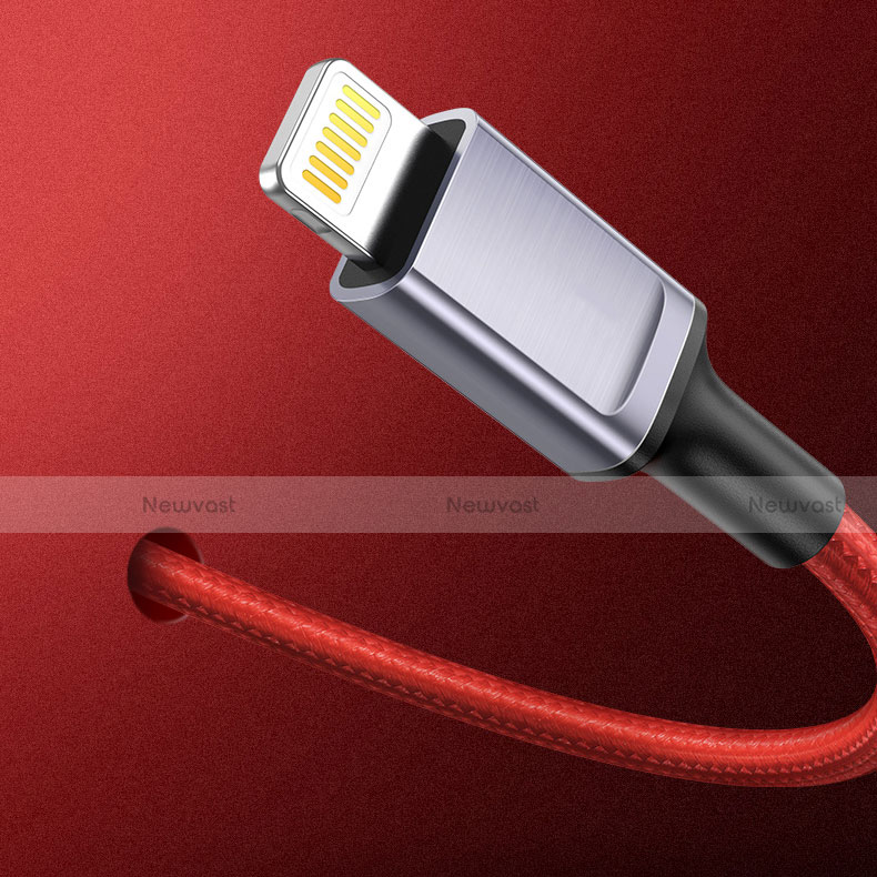 Charger USB Data Cable Charging Cord C03 for Apple iPhone 14 Red