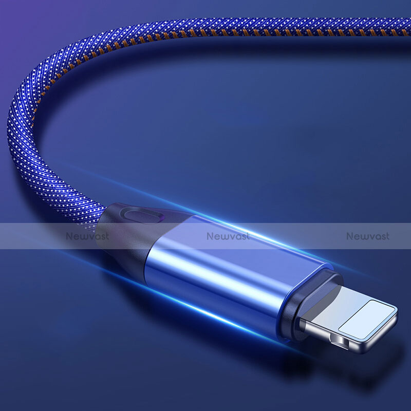 Charger USB Data Cable Charging Cord C04 for Apple iPhone 14 Blue