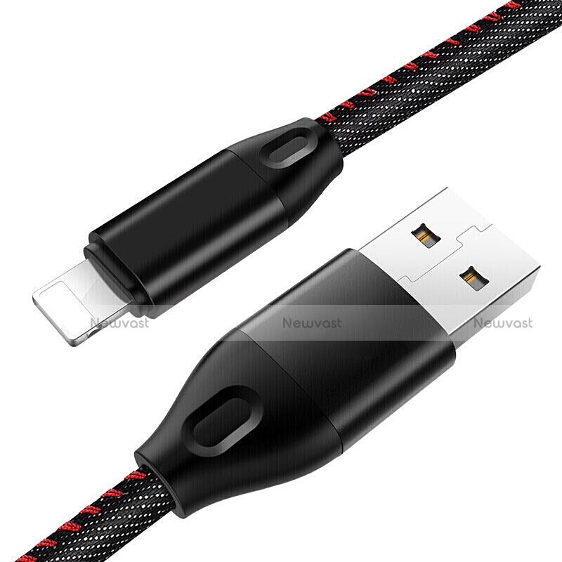 Charger USB Data Cable Charging Cord C04 for Apple iPhone Xs Max Black