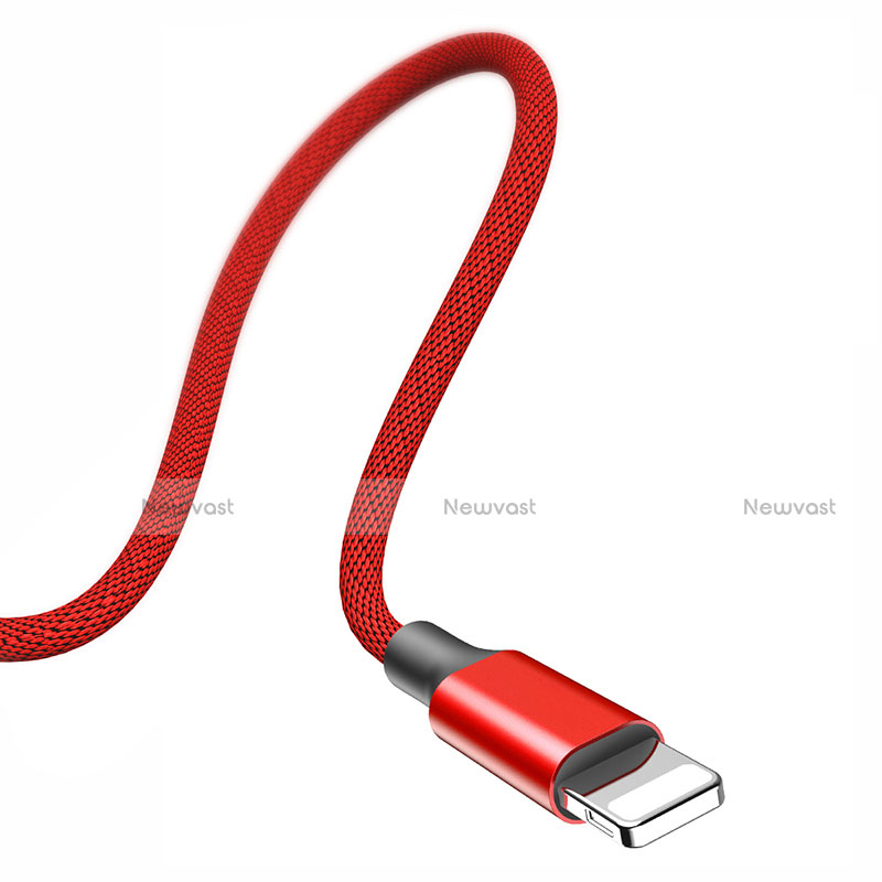 Charger USB Data Cable Charging Cord D03 for Apple iPhone 12 Red