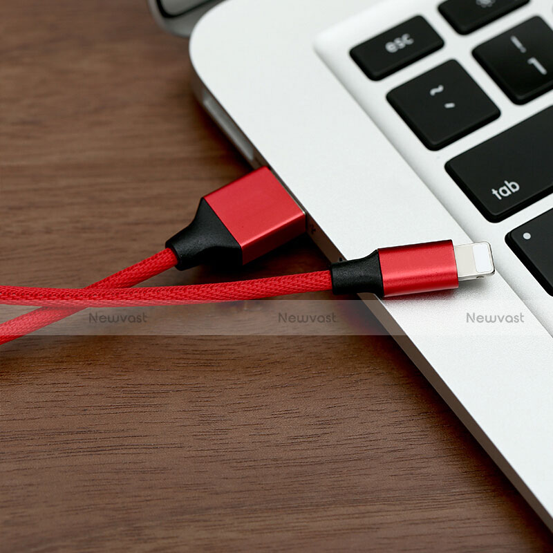 Charger USB Data Cable Charging Cord D03 for Apple iPhone 5C Red