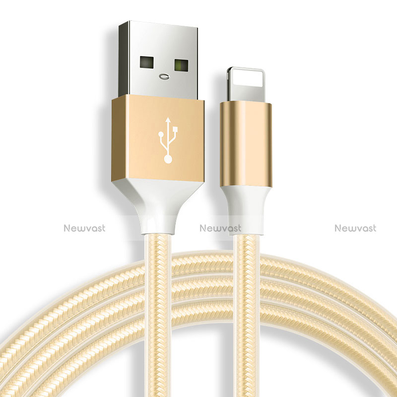 Charger USB Data Cable Charging Cord D04 for Apple iPhone 11 Gold