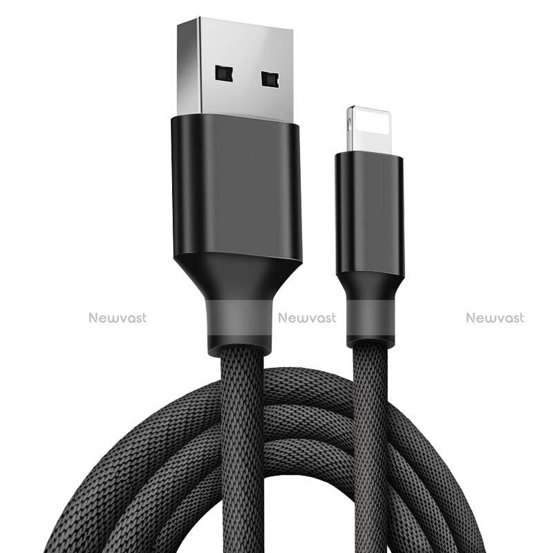 Charger USB Data Cable Charging Cord D06 for Apple iPhone 11 Black