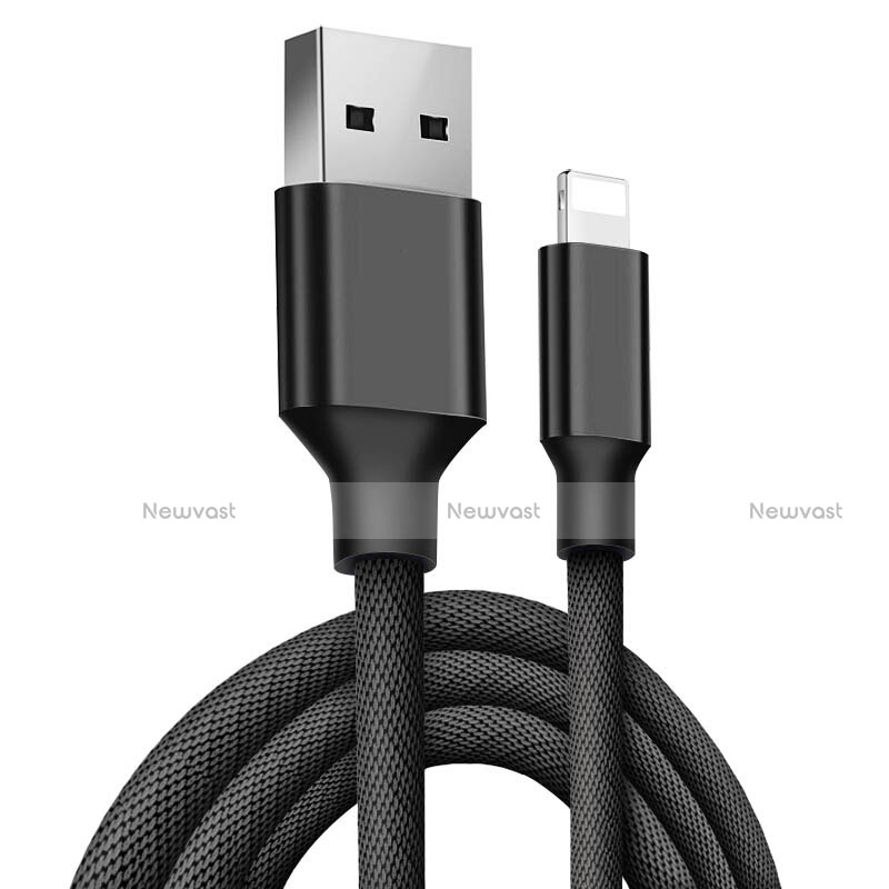 Charger USB Data Cable Charging Cord D06 for Apple iPhone Xs Black