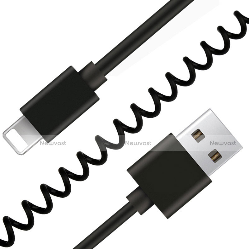 Charger USB Data Cable Charging Cord D08 for Apple iPhone 12 Max Black
