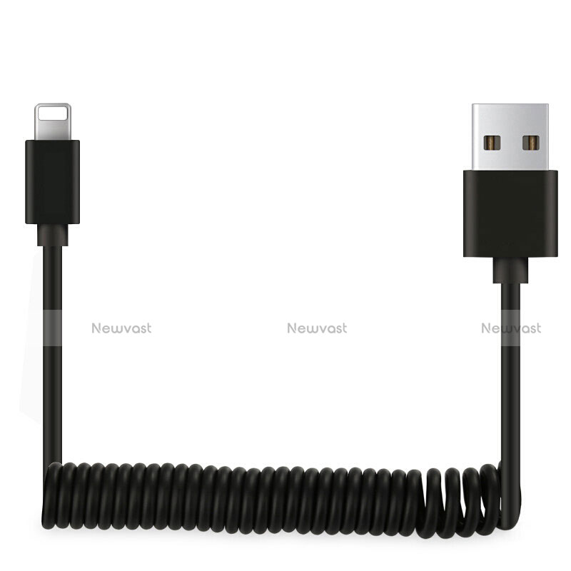 Charger USB Data Cable Charging Cord D08 for Apple iPhone Xs Black