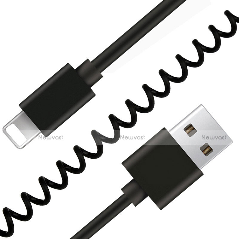 Charger USB Data Cable Charging Cord D08 for Apple iPhone Xs Black