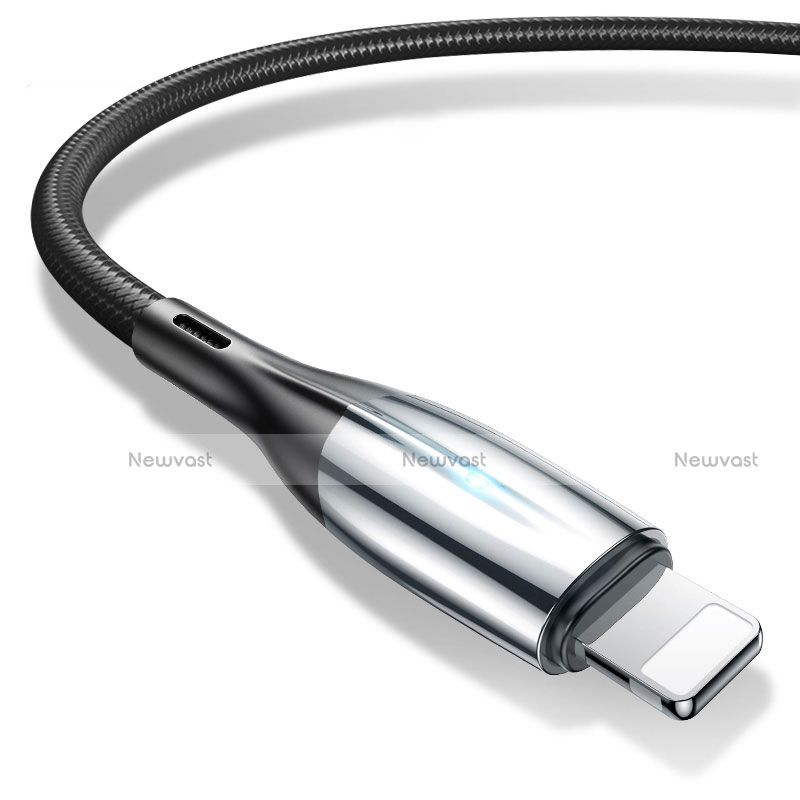 Charger USB Data Cable Charging Cord D09 for Apple iPhone 14 Pro Black