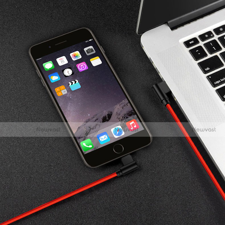 Charger USB Data Cable Charging Cord D15 for Apple iPhone 12 Mini Red