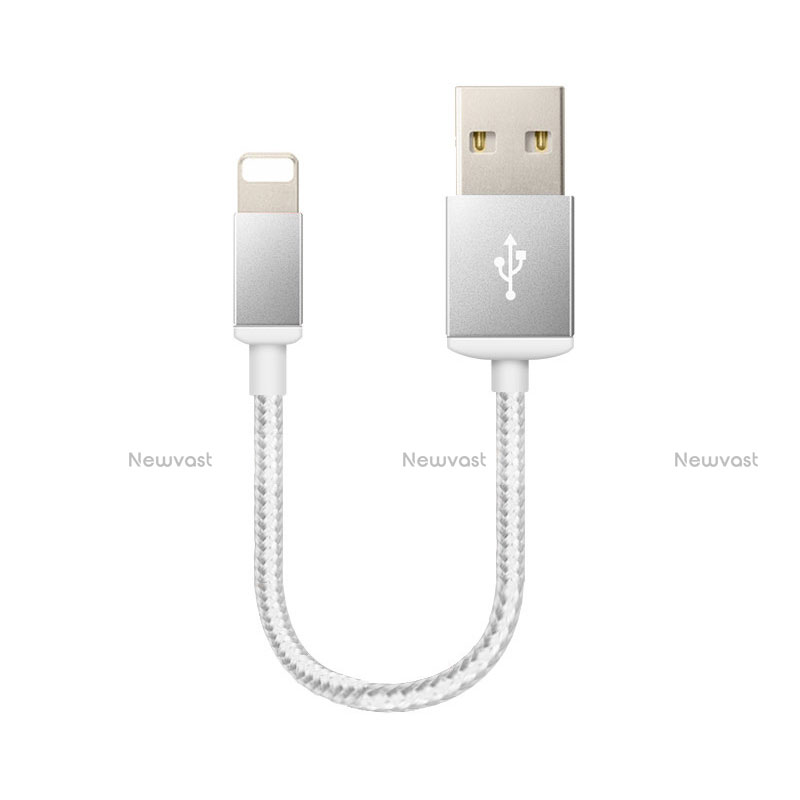 Charger USB Data Cable Charging Cord D18 for Apple iPhone 14 Plus Silver