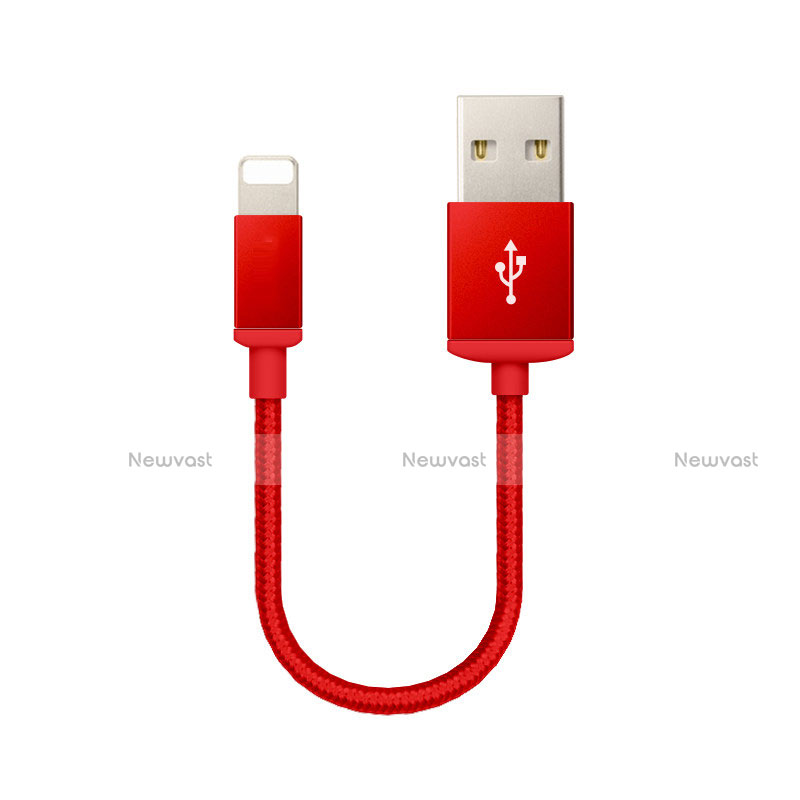 Charger USB Data Cable Charging Cord D18 for Apple iPhone 14 Red