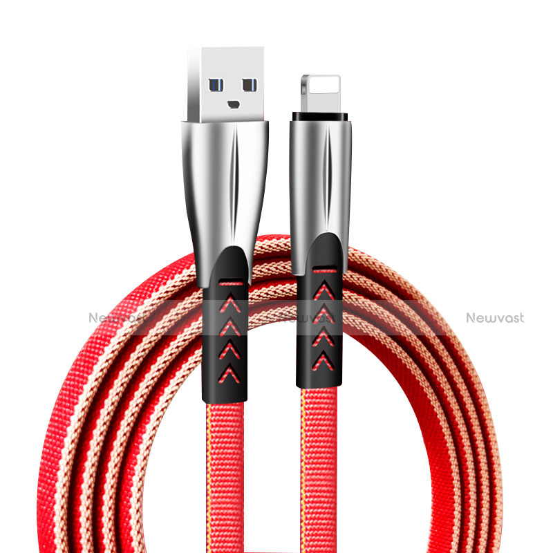 Charger USB Data Cable Charging Cord D25 for Apple iPhone 12 Red