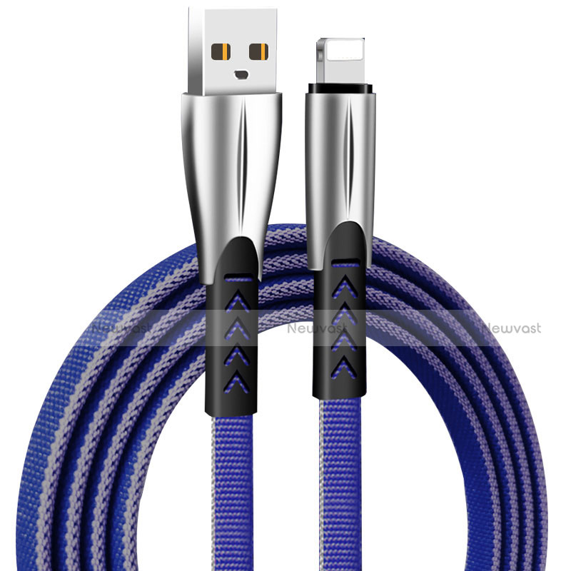 Charger USB Data Cable Charging Cord D25 for Apple iPhone Xs Blue