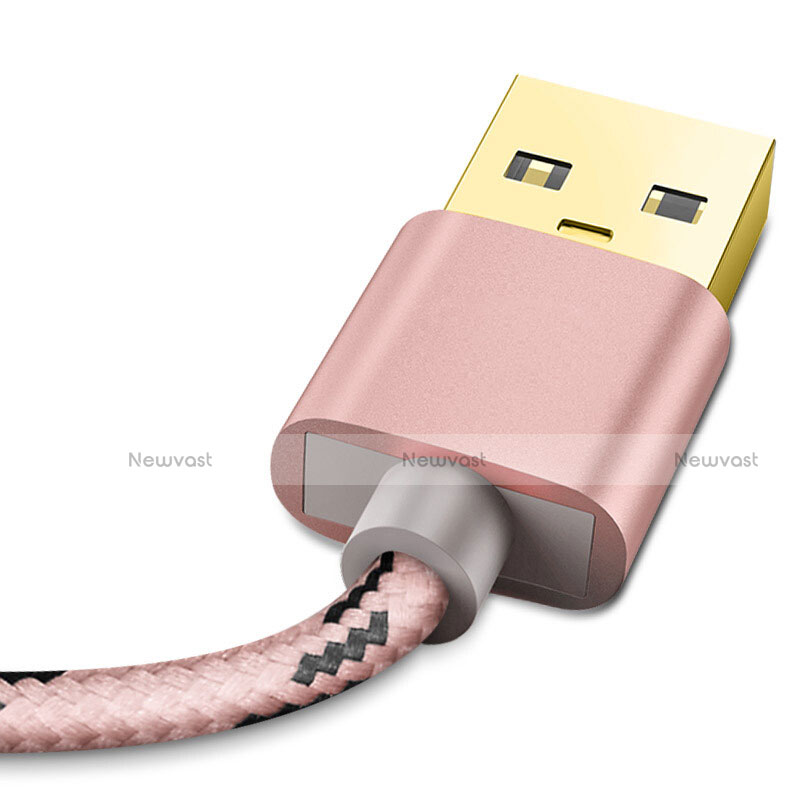 Charger USB Data Cable Charging Cord L01 for Apple iPad Pro 12.9 (2020) Rose Gold