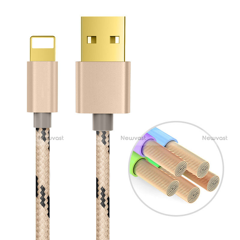 Charger USB Data Cable Charging Cord L01 for Apple iPhone 11 Gold