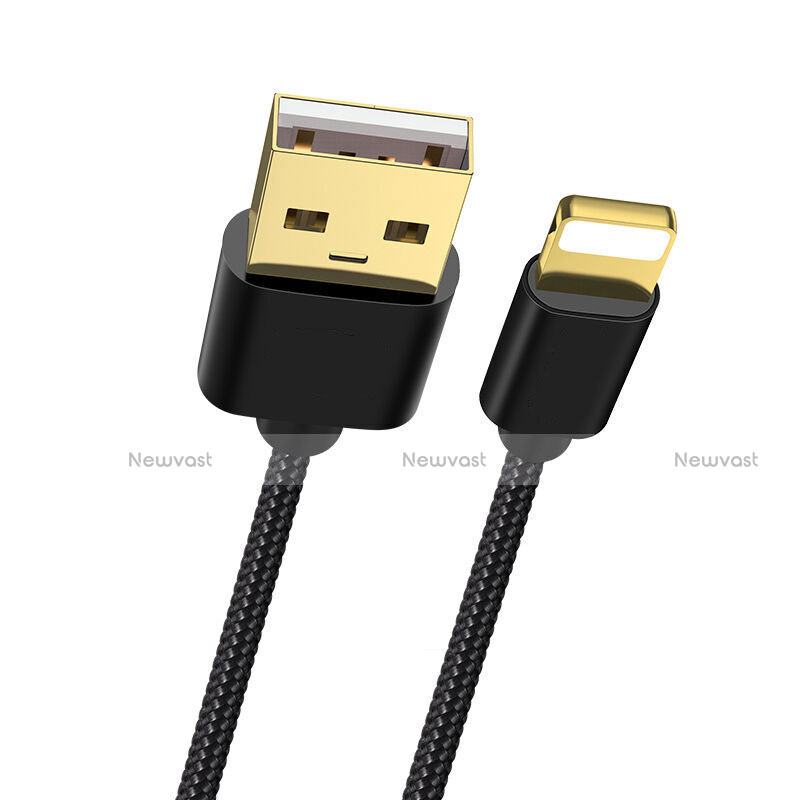 Charger USB Data Cable Charging Cord L02 for Apple iPhone 12 Black