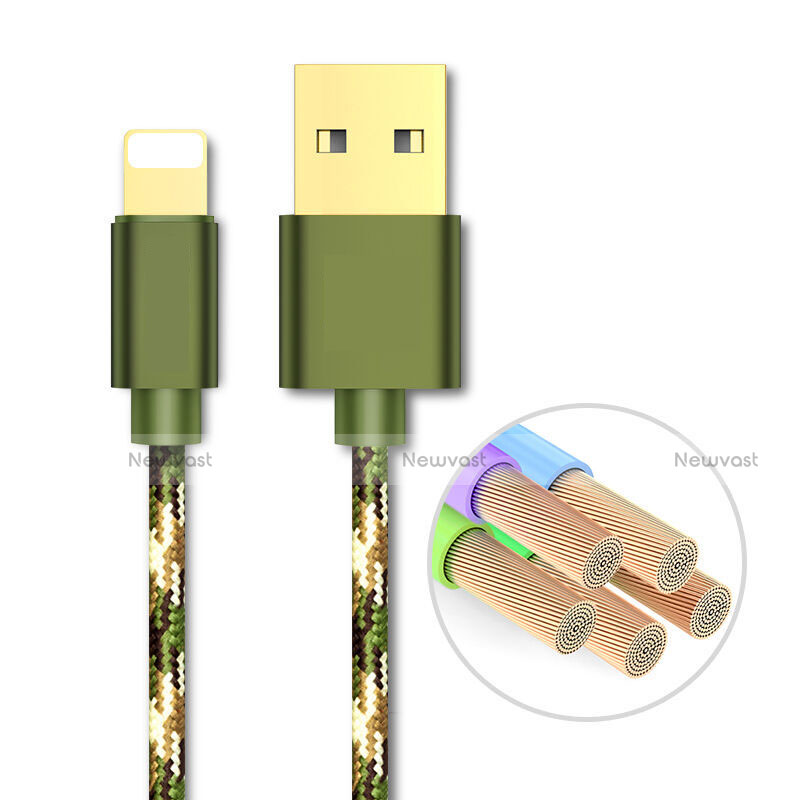 Charger USB Data Cable Charging Cord L03 for Apple iPad Air 3 Green