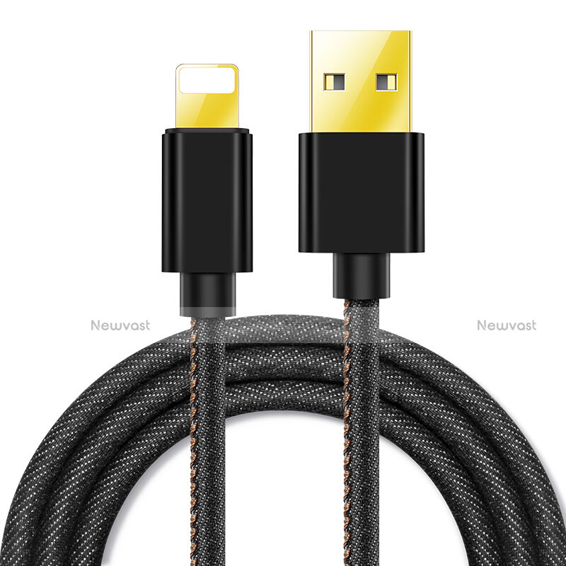 Charger USB Data Cable Charging Cord L04 for Apple iPhone 13 Black
