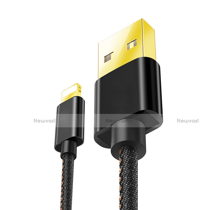 Charger USB Data Cable Charging Cord L04 for Apple iPhone 14 Black
