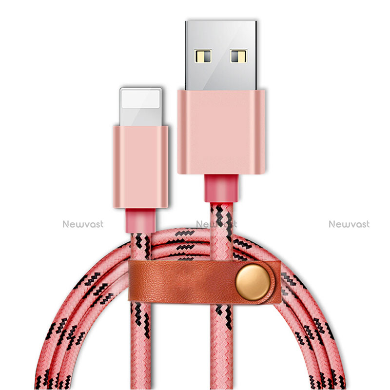 Charger USB Data Cable Charging Cord L05 for Apple iPhone 11 Pro Pink