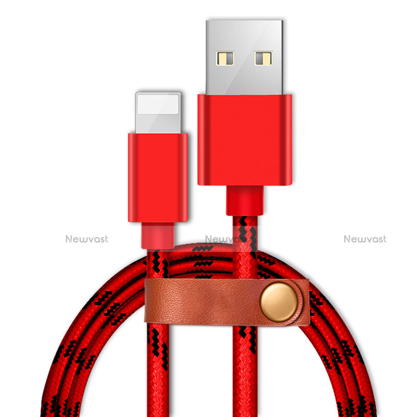 Charger USB Data Cable Charging Cord L05 for Apple iPhone 11 Pro Red